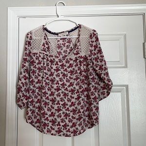 Sheer floral blouse